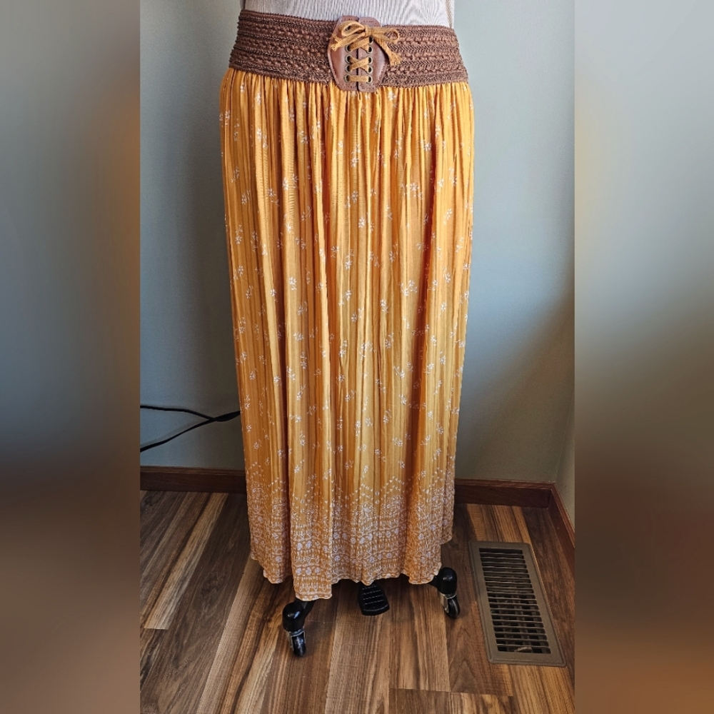 Western Boho Maxi Skirt